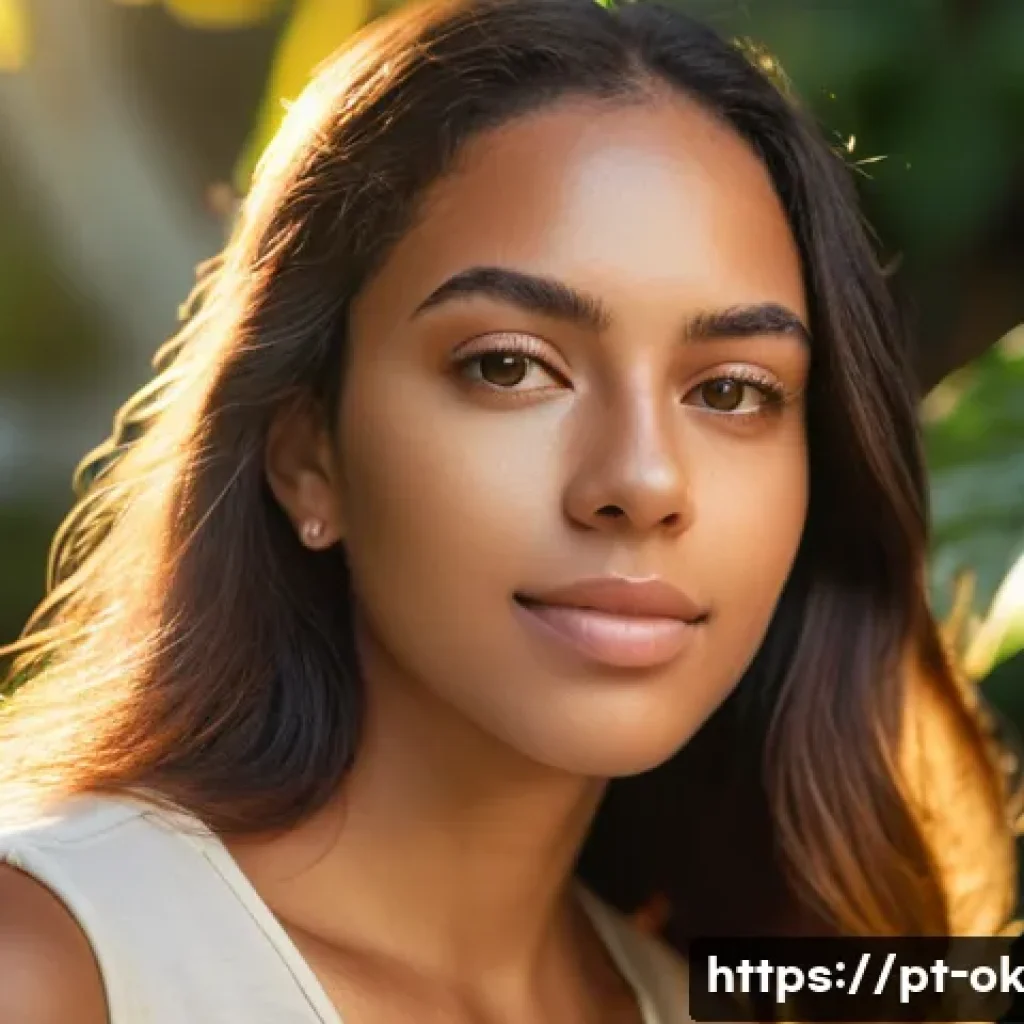 소중한 하루의 순간들을 캡쳐하기 - A warm and soft golden hour outdoor portrait of a young Brazilian woman standing in a lush urban par...